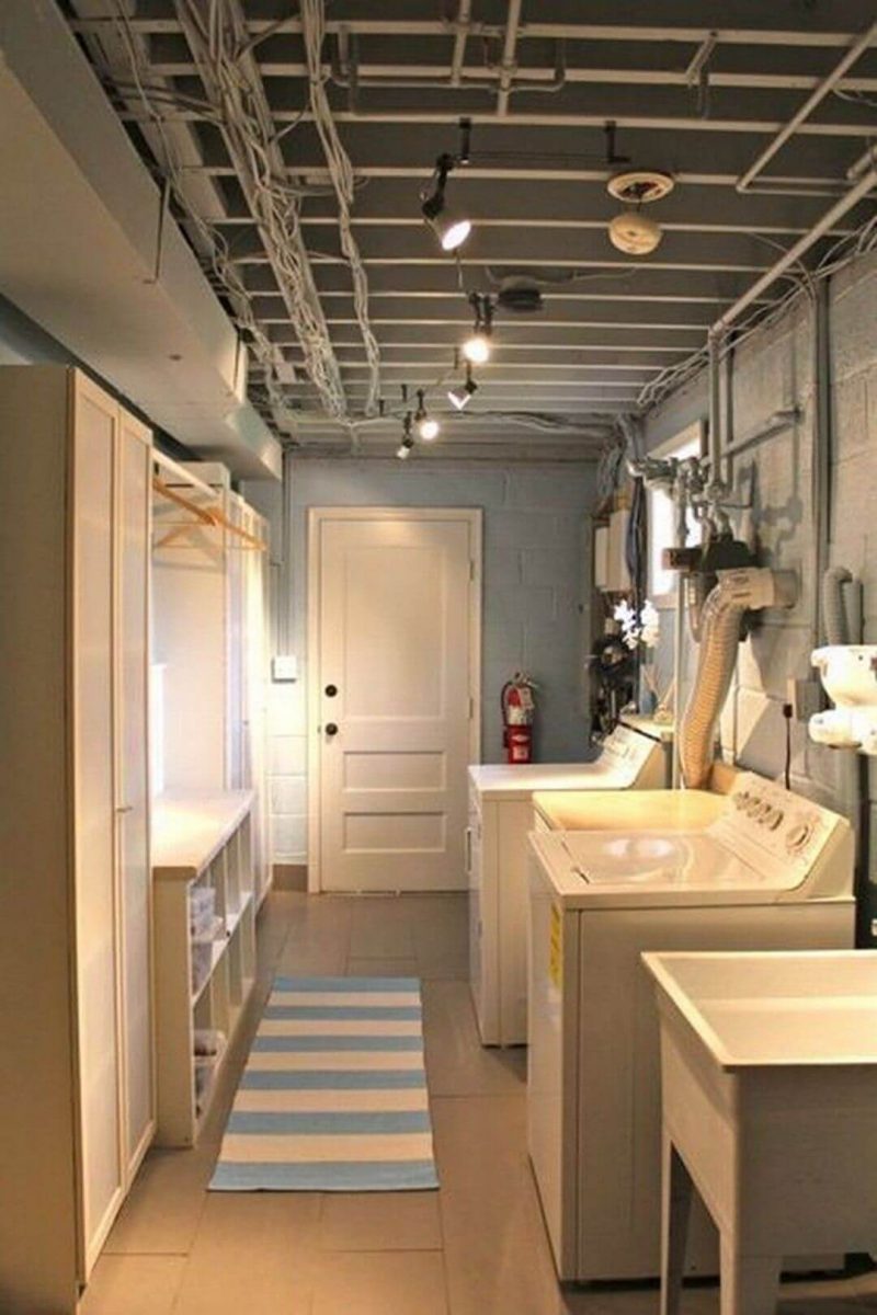 unfinished_basement_laundry_room_ideas