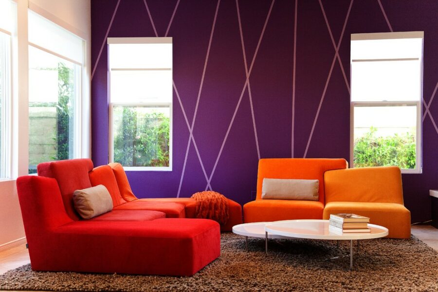 Sensational Accent Wall surface Suggestions In Purple