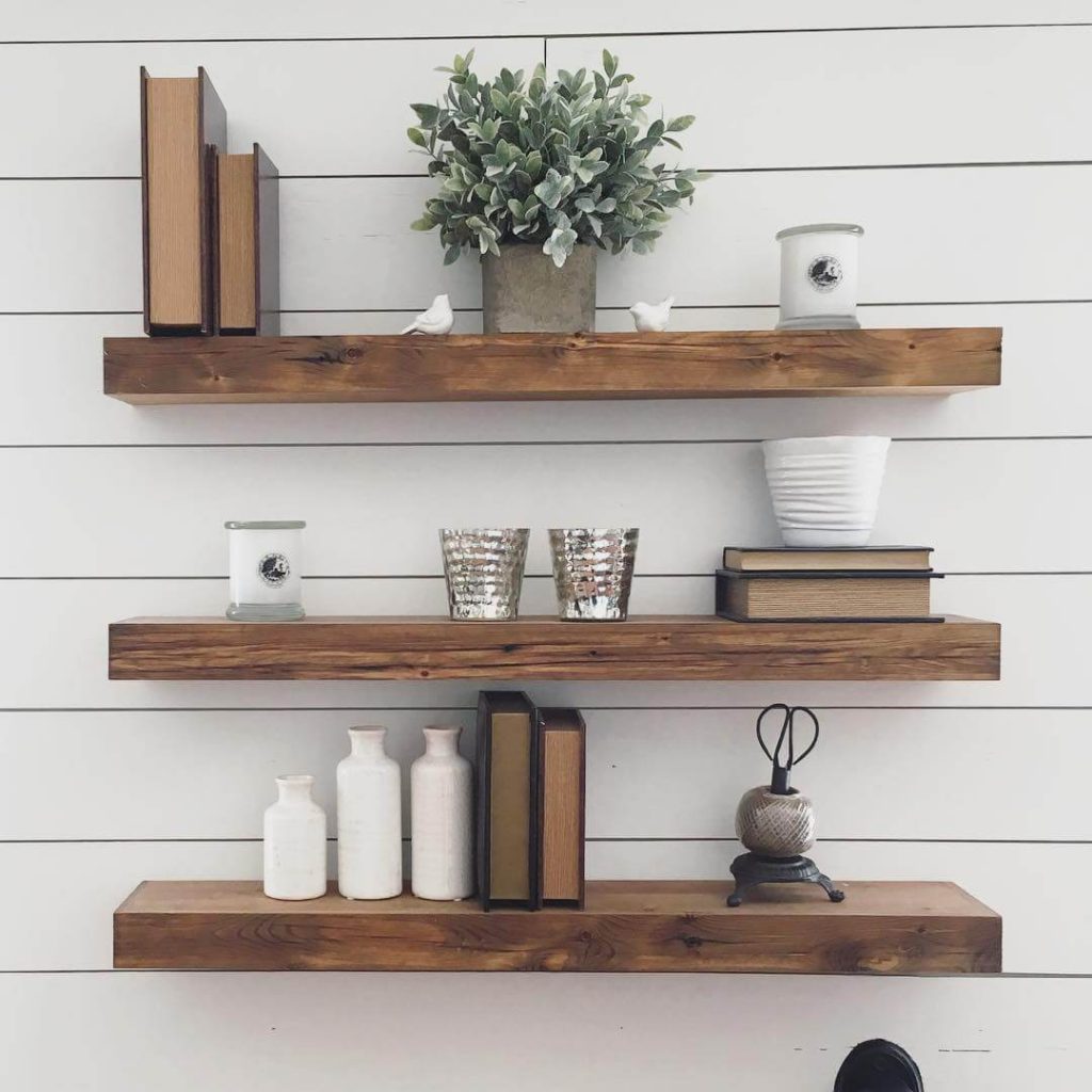 floating shelves ideas for living room