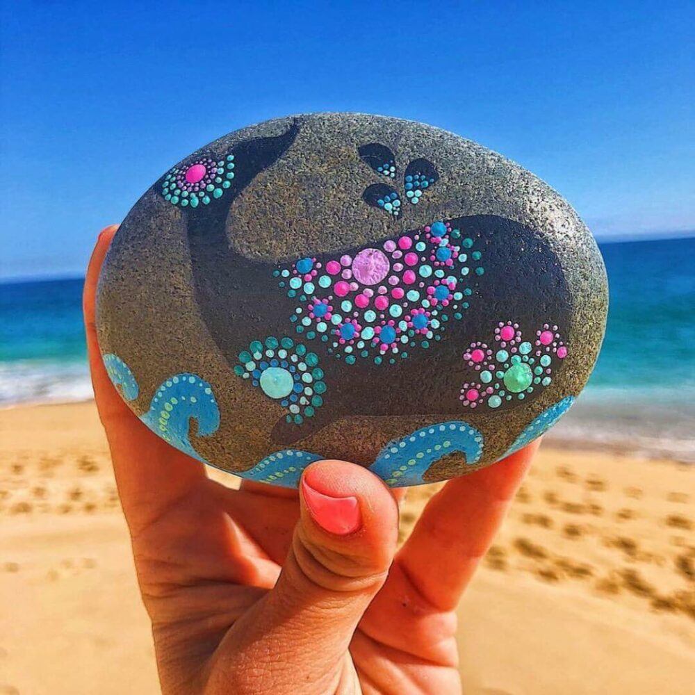 painted rock animals