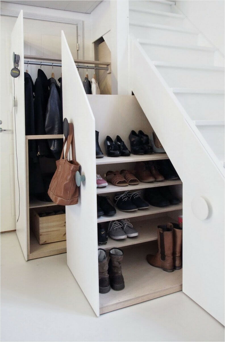under stair shoe storage