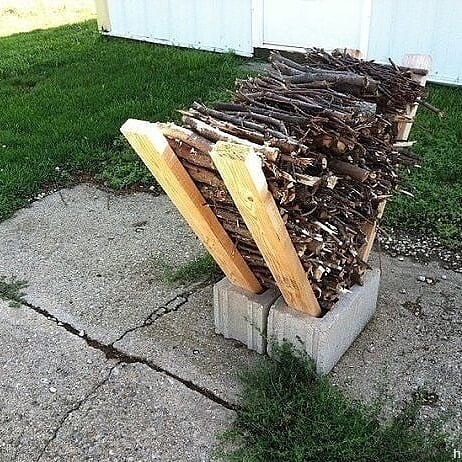 firewood storage outside