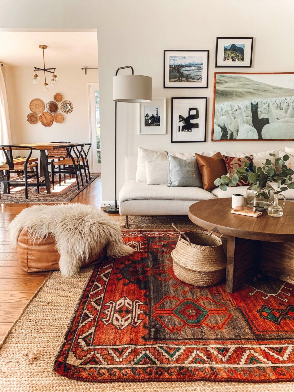 rustic living room rug ideas
