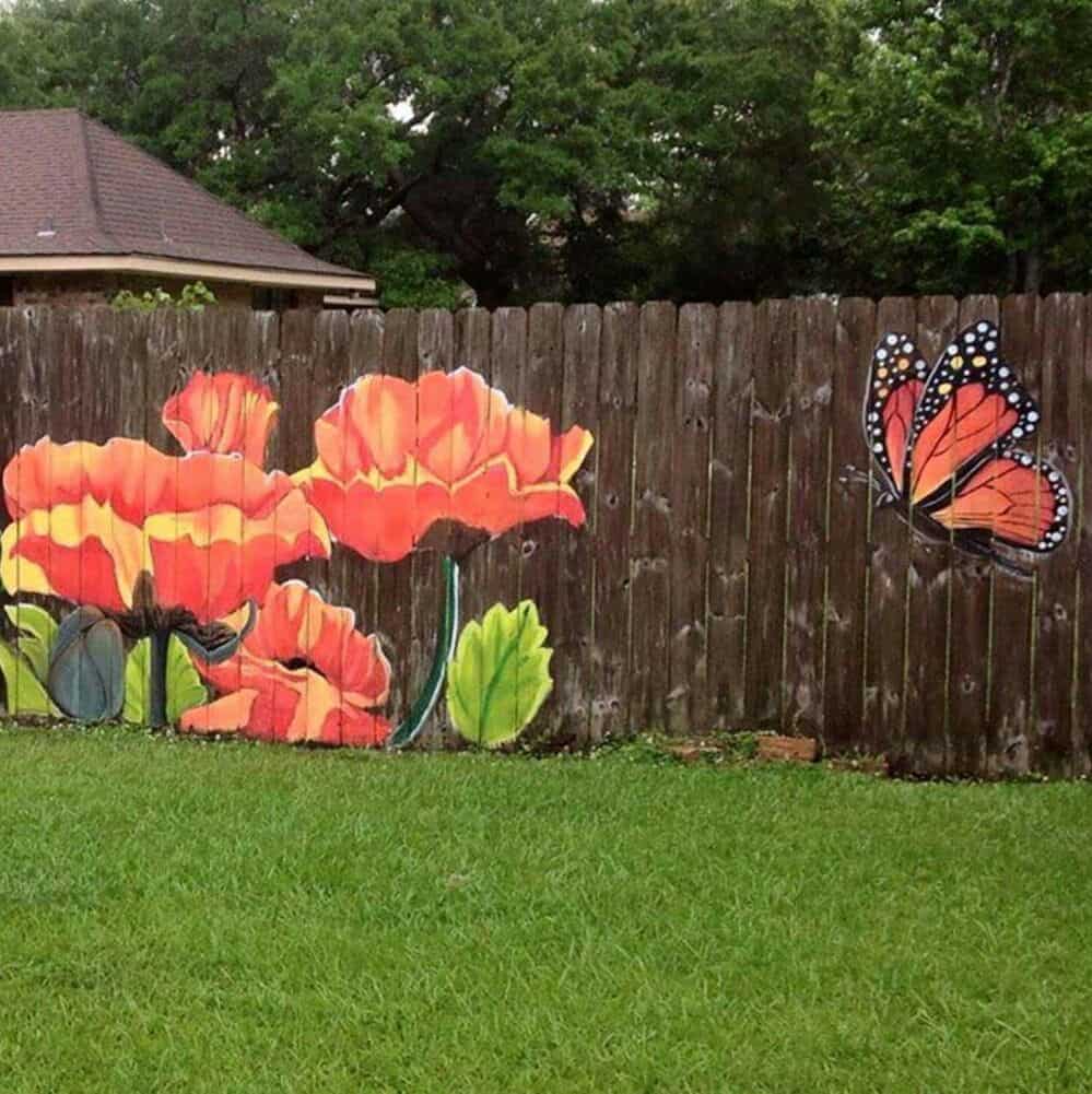wood fence paint ideas
