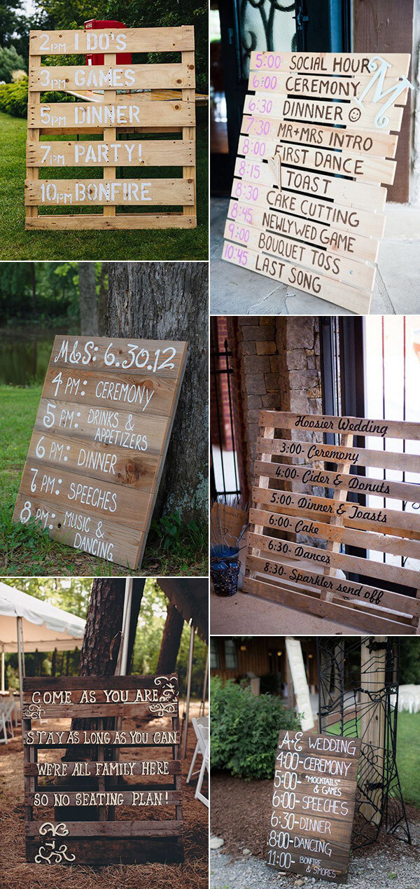 wood sign ideas for weddings