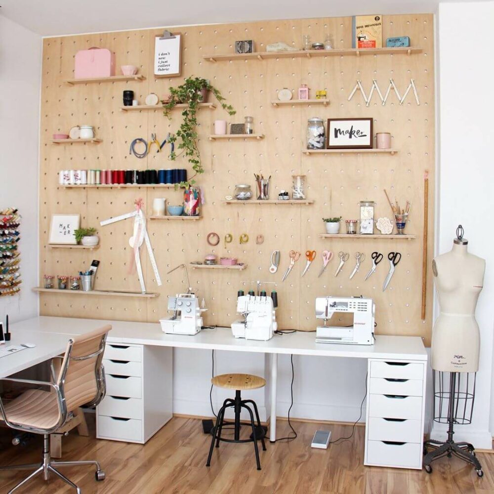 sewing room setup ideas