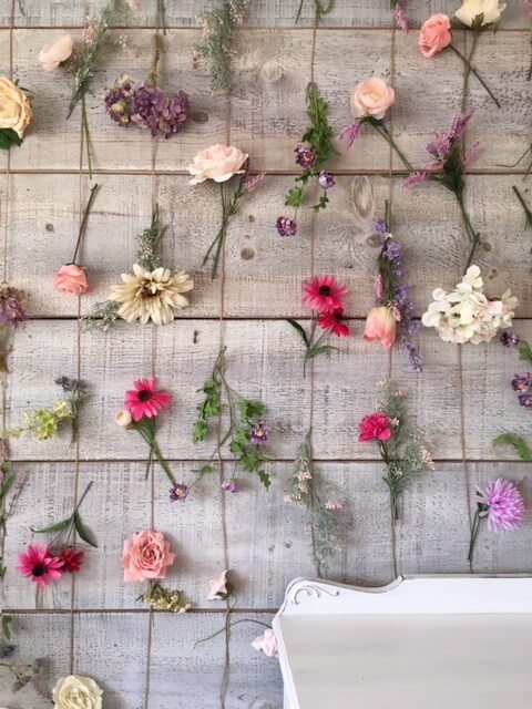 diy flower wall for backgroud