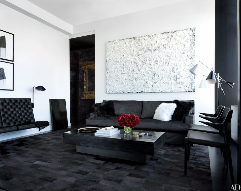 living room ideas with black couches