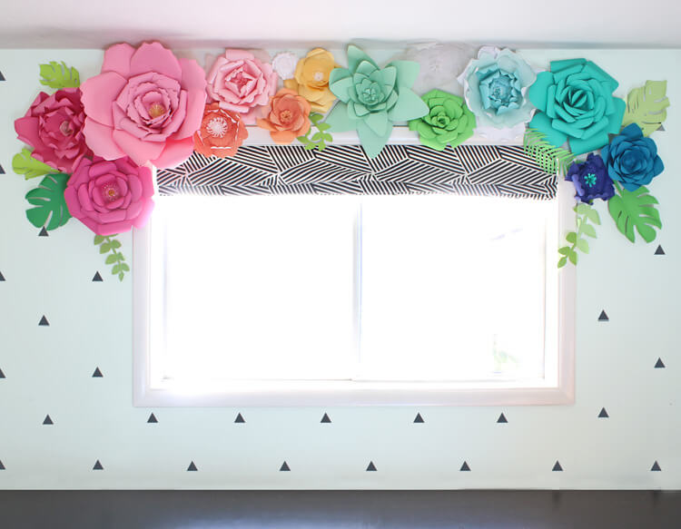 wall decoration ideas paper flowers