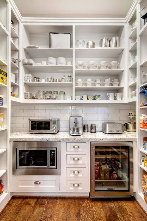 storage ideas for deep pantry