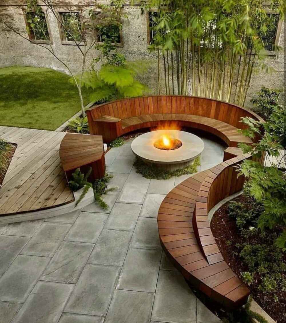 backyard patio ideas with fire pit