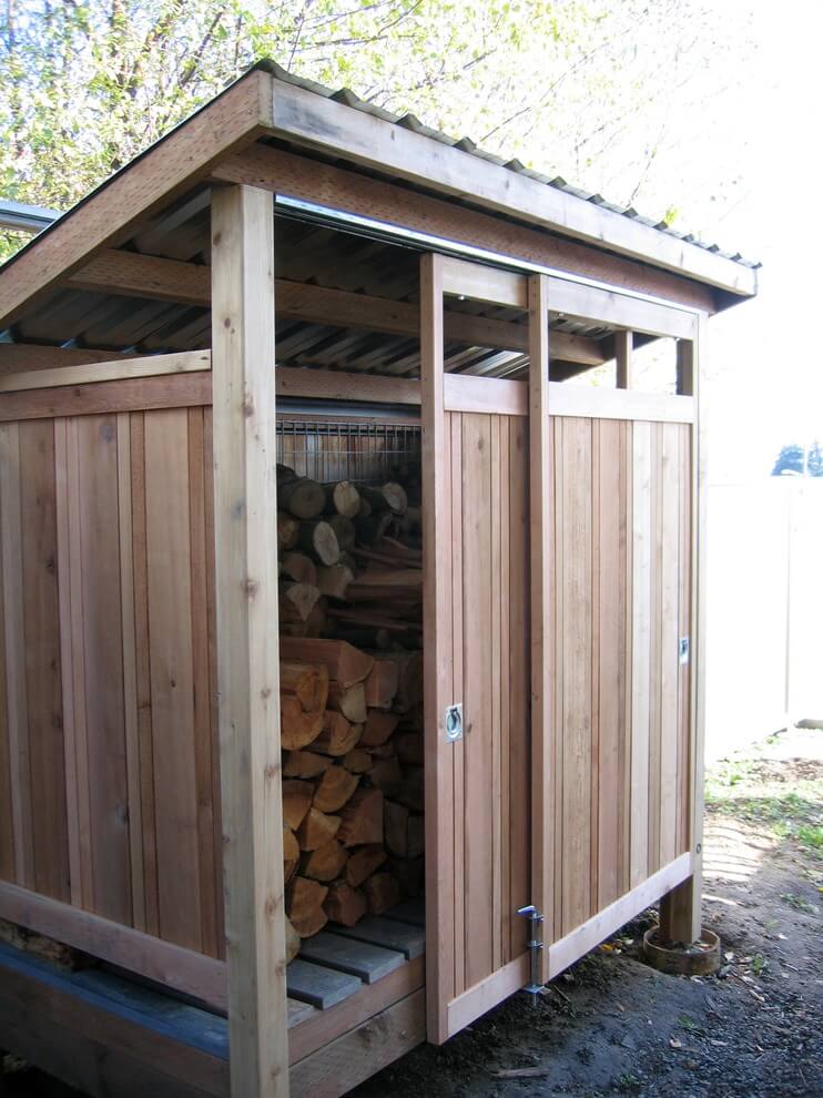 firewood storage shed plans