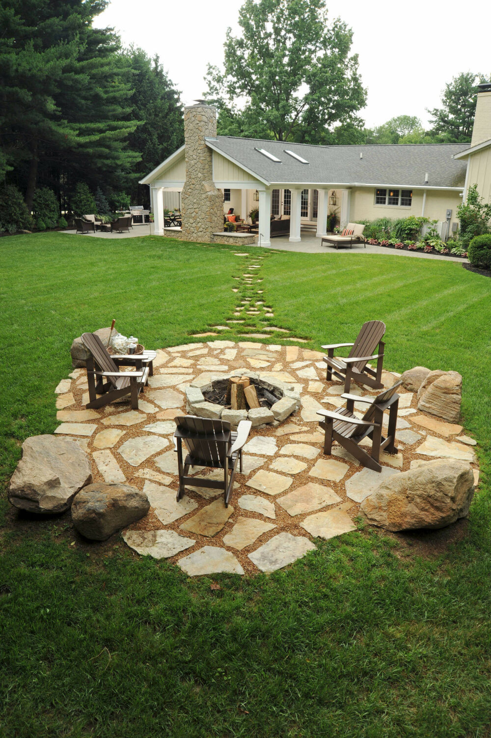 patio with fire pit ideas